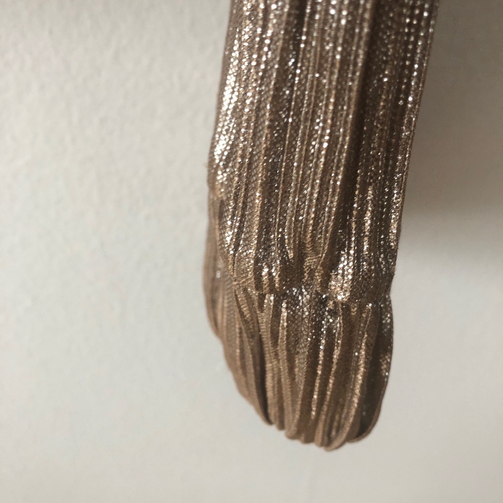 Silver Metallic Textured Bomber Jacket Small - Picture 6 of 7